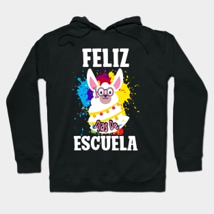 Llama Feliz 100 Dias De Escuela - 100 Days of School Spanish Hoodie